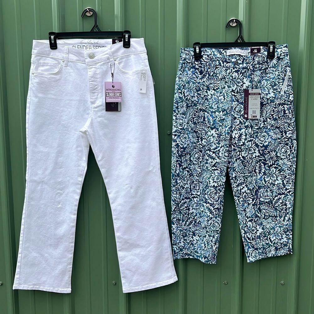 Tummy Sculpt  Denim Ankle Boot Jeans & Capri 2-Pack Size 10